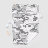 冬の雪グレーカモフラージュ、軍隊、陸軍 ゴルフタオル (インサイチュ)