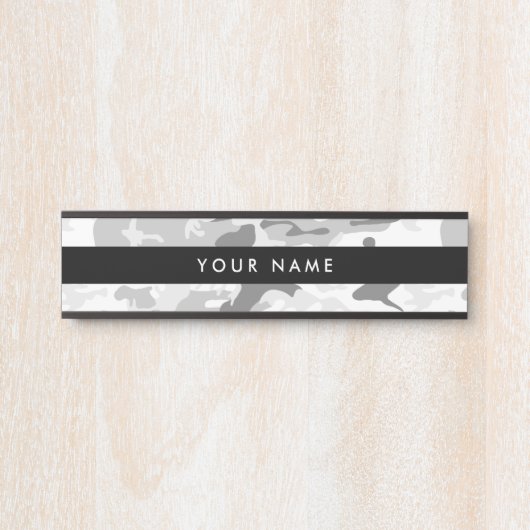 冬の雪グレーカモフラージュ、軍隊、陸軍 サインプレート (正面)