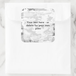 冬の雪グレーカモフラージュ、軍隊、陸軍 スクエアシール