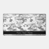 冬の雪グレーカモフラージュ、軍隊、陸軍 デスクマット (正面)