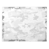 冬の雪グレーカモフラージュ、軍隊、陸軍 ノートパッド (正面)