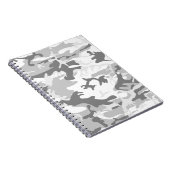 冬の雪グレーカモフラージュ、軍隊、陸軍 ノートブック (右側)