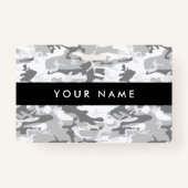 冬の雪グレーカモフラージュ、軍隊、陸軍 バッジ (裏面)