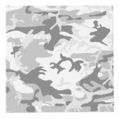 冬の雪グレーカモフラージュ、軍隊、陸軍 フォトキューブ (正面)