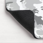 冬の雪グレーカモフラージュ、軍隊、陸軍 マウスパッド (コーナー)