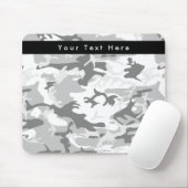冬の雪グレーカモフラージュ、軍隊、陸軍 マウスパッド (マウス)