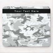 冬の雪グレーカモフラージュ、軍隊、陸軍 マウスパッド (正面)