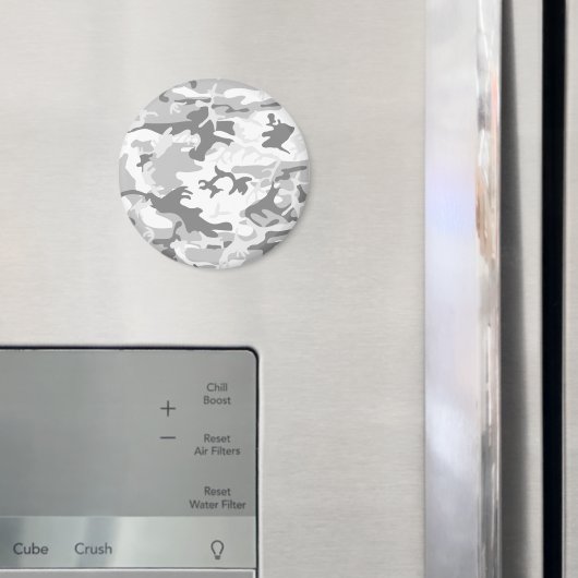 冬の雪グレーカモフラージュ、軍隊、陸軍 マグネット (インサイチュ (冷蔵庫))