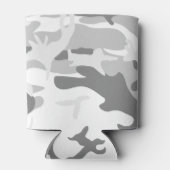 冬の雪グレーカモフラージュ、軍隊、陸軍 缶クーラー (裏面)