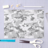 冬の雪グレーカモフラージュ、軍隊、陸軍 薄葉紙 (クラフト)