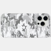 冬の雪グレーカモフラージュ、軍隊、陸軍 Case-Mate iPhoneケース (裏面 (横))