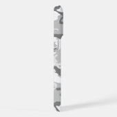 冬の雪グレーカモフラージュ、軍隊、陸軍 iPhoneケース (右側面)