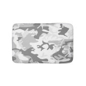 冬の雪グレー迷彩 ミリタリー 軍用 バスマット (正面)