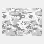 冬の雪グレー迷彩 ミリタリー 軍用 ラッピングペーパーシート (正面2)