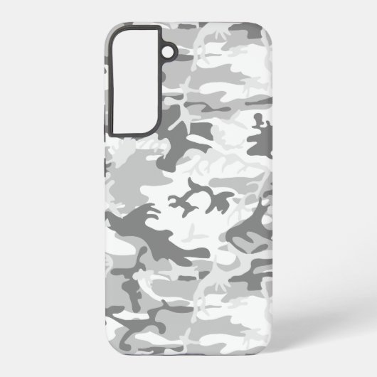 冬の雪グレー迷彩 ミリタリー 軍用 SAMSUNG GALAXYケース (裏面)