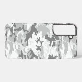 冬の雪グレー迷彩 ミリタリー 軍用 SAMSUNG GALAXYケース (裏面横)