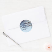 冬の雪シール ラウンドシール (封筒)
