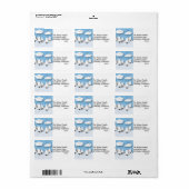 冬の雪シーン住所 シール (フルシート)