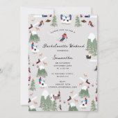 冬の雪スキーバチェロレッテ週末 招待状 (正面)