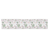 冬の雪スキー山斜面の風景 ショートテーブルランナー (横)