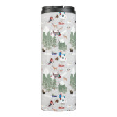 冬の雪スキー山斜面の風景 タンブラー (裏面)