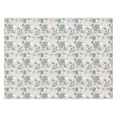 冬の雪スキー山斜面の風景 テーブルクロス (正面(横))