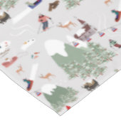 冬の雪スキー山斜面の風景 テーブルクロス (アングル)