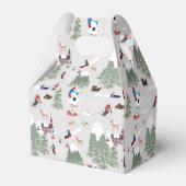 冬の雪スキー山斜面の風景 フェイバーボックス (裏面サイド)