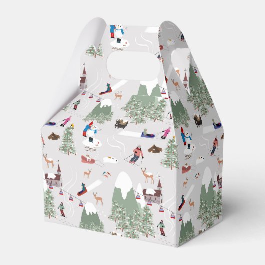 冬の雪スキー山斜面の風景 フェイバーボックス (正面サイド)