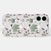 冬の雪スキー山斜面の風景 Case-Mate iPhoneケース (裏面 (横))