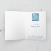 冬の雪トナカイのクリスチャン聖なる書物、 経典クリスマス シーズンカード (内部)