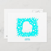 冬の雪ハートはがき ポストカード (正面/裏面)