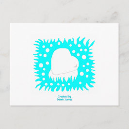 冬の雪ハートはがき ポストカード