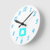 冬の雪ハートアクリル壁時計 ラウンド壁時計 (傾斜)