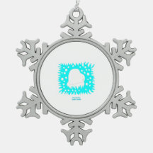 冬の雪ハートスノーフレークオーナメント