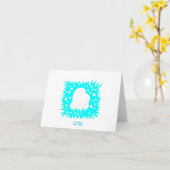 冬の雪ハート水平グリーティングカード カード (黄色い花)