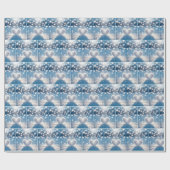 冬の雪ハート ラッピングペーパー (フラット)