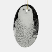 冬の雪フクロウ動物の野生動物の休日の装飾 セラミックオーナメント (右)