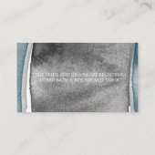 冬の雪フクロウ月絵を描枝結婚のレジストリ 名刺 (裏面)