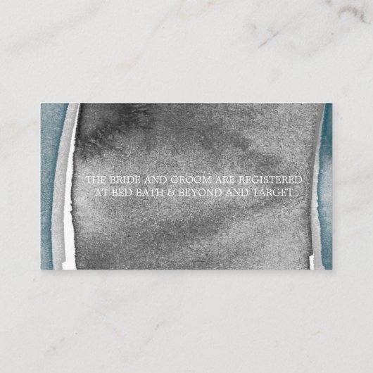 冬の雪フクロウ月絵を描枝結婚のレジストリ 名刺 (裏面)