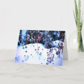 冬の雪フラワーヘッズツリー自然 カード (正面)