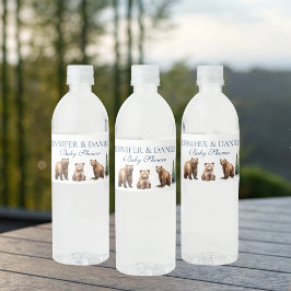 冬の雪ベアーマウンテンアドベンチャーウッドランド ペットボトルラベル