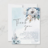 冬の雪ベビーベビーシャワー外は寒い サンキューカード (正面)