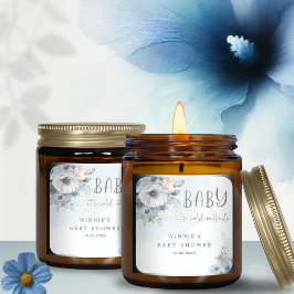 冬の雪ベビーベビーシャワー外は寒い スクエアシール