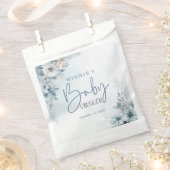 冬の雪ベビーベビーシャワー外は寒い フェイバーバッグ (クリップ留めされた状態)