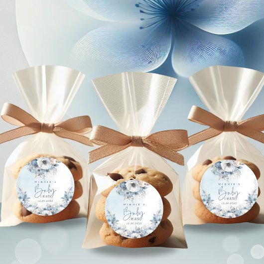 冬の雪ベビーベビーシャワー外は寒い ラウンドシール