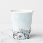 冬の雪ベビーベビーシャワー外は寒い 紙コップ (裏面)