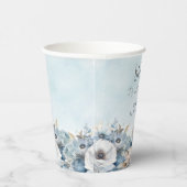 冬の雪ベビーベビーシャワー外は寒い 紙コップ (右)