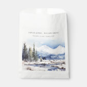 冬の雪マウンテンスキー結婚ランドスケープ フェイバーバッグ (正面)