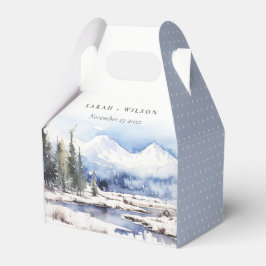 冬の雪マウンテンスキー結婚ランドスケープ フェイバーボックス